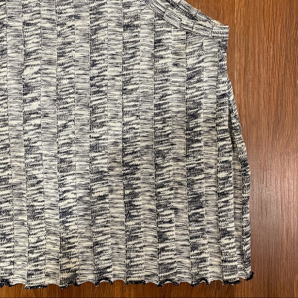 Anthropologie Akemi + Kin Striped Square Neck Ruffle Knit Tank Top - Picture 5 of 6